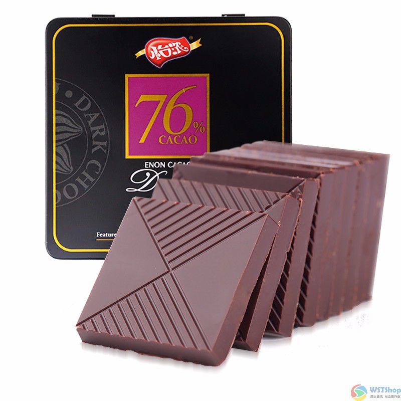 怡浓76%可可含量偏苦黑巧克力散装纯可可脂礼盒休闲零食品