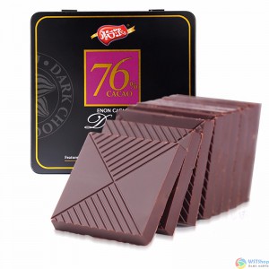 怡浓76%可可含量偏苦黑巧克力散装纯可可脂礼盒休闲零食品